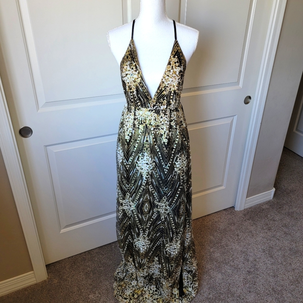 NWT Hello Molly Backless Olympia maxi dress size 4 or small